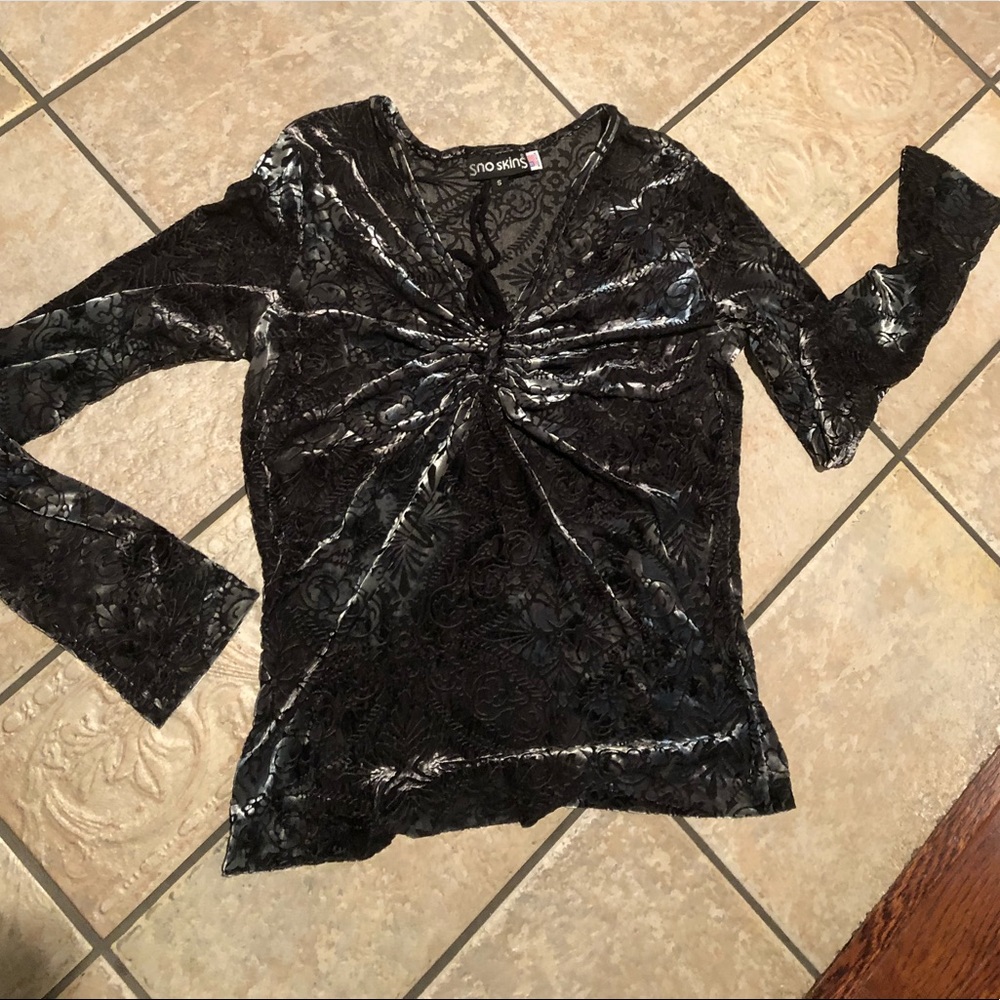 Sno Skins crushed velvet top